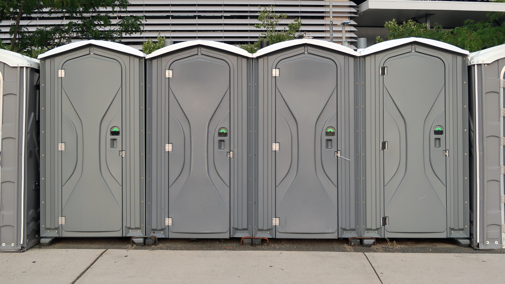 Construction site portable toilets